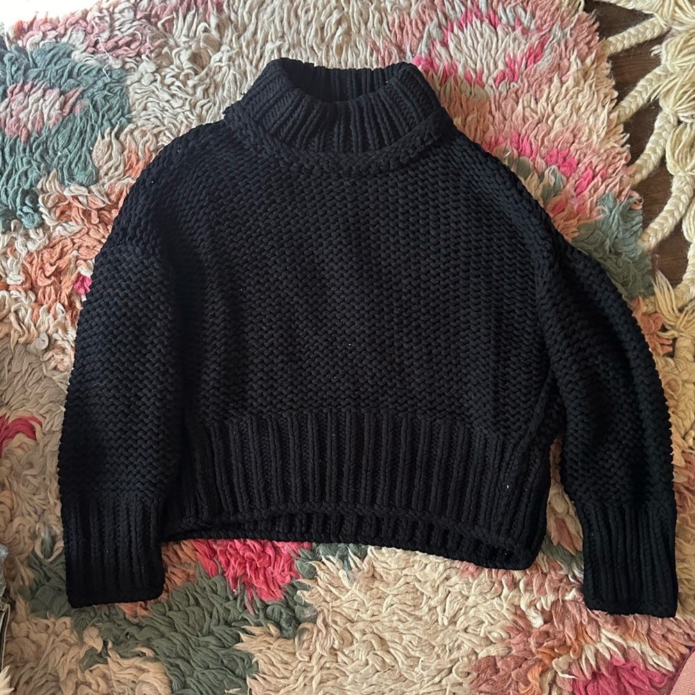 free people chunky turtleneck sweater